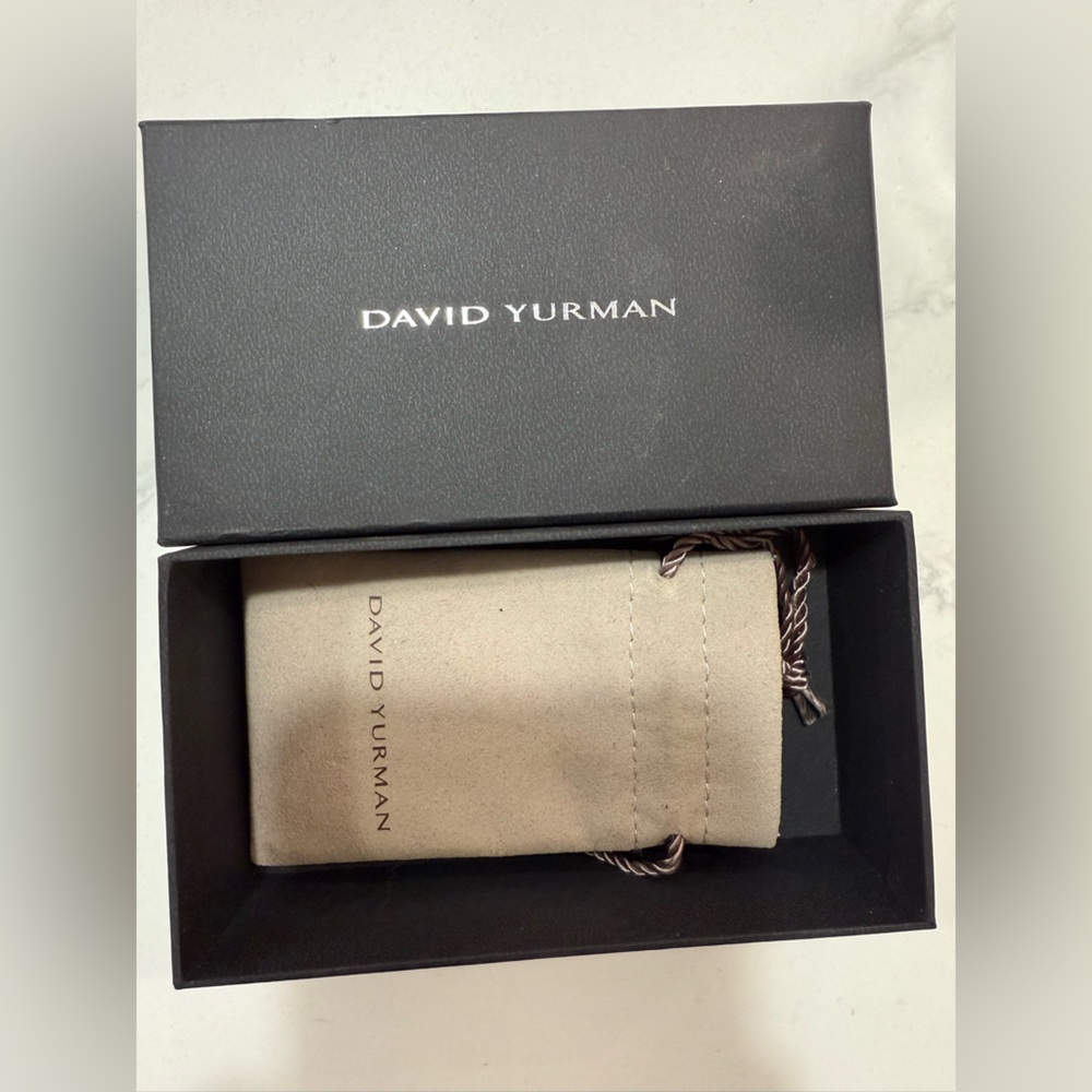 David Yurman Full Pave ID bracelet blue sapphire and silver - Picture 8 of 10